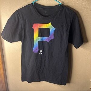 Unisex Size Small Pittsburgh Pirates MLB baseball Rainbow P Logo